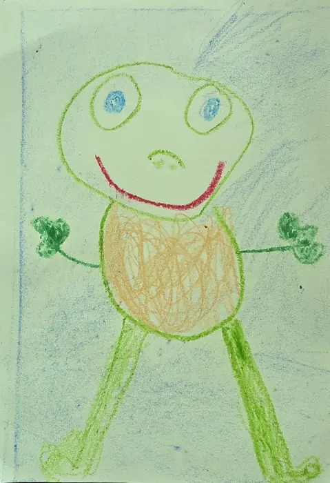 Usměvavá žabka s oranžovým bříškem