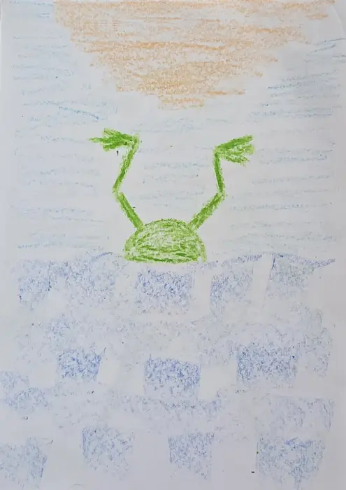 Žabka skáče do vody