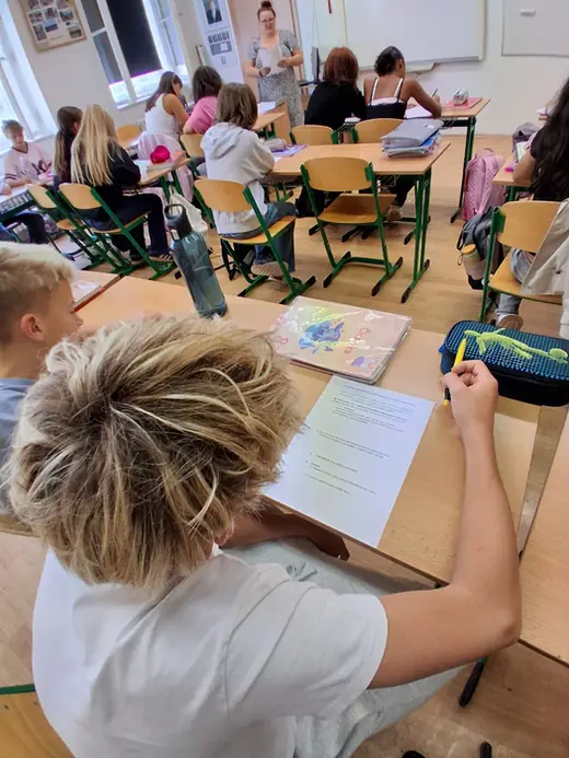 Žák vyplňuje pracovní list